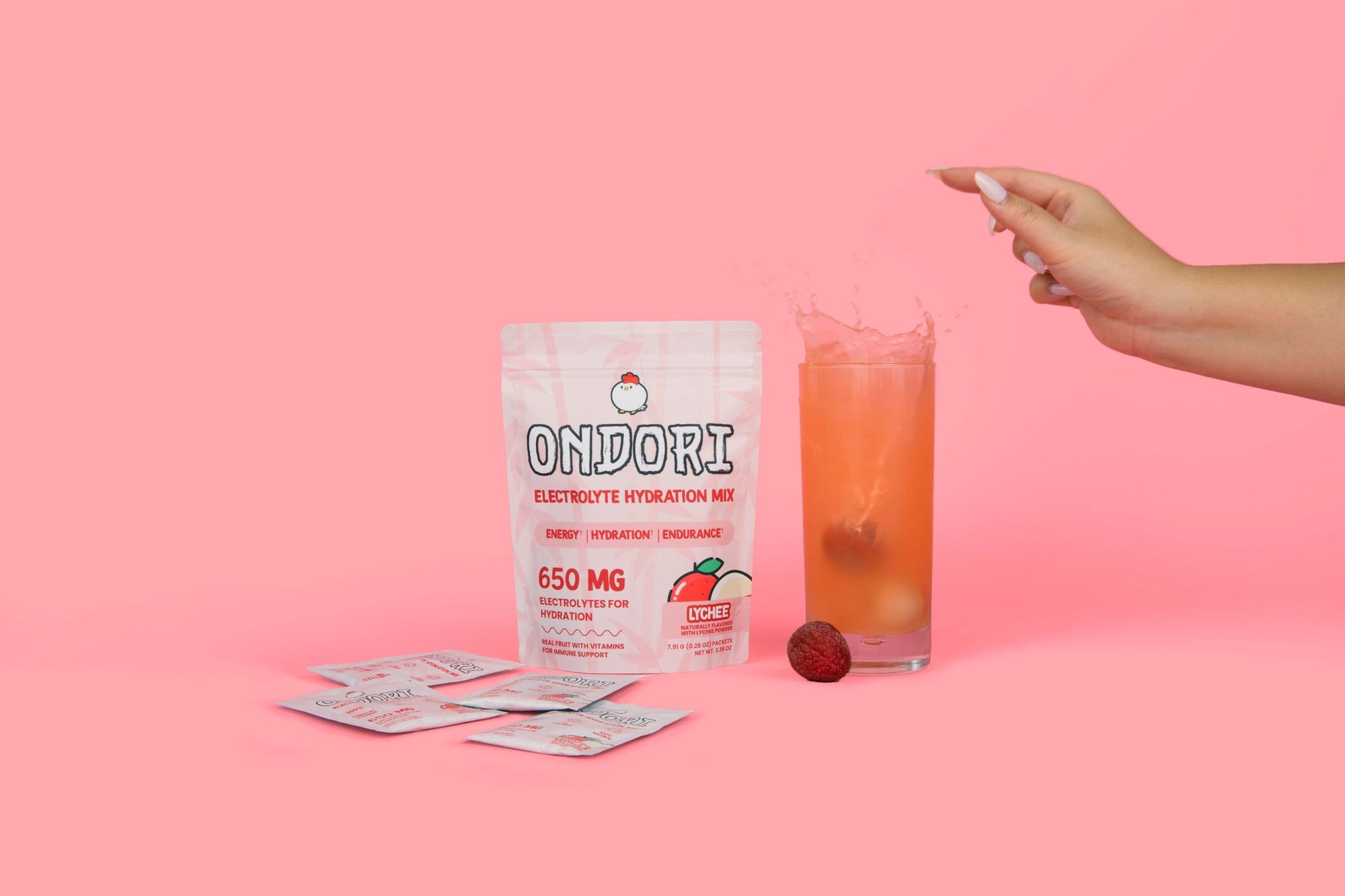 Ondori Lychee Flavored Electrolyte Drink Mix Asian Beverage