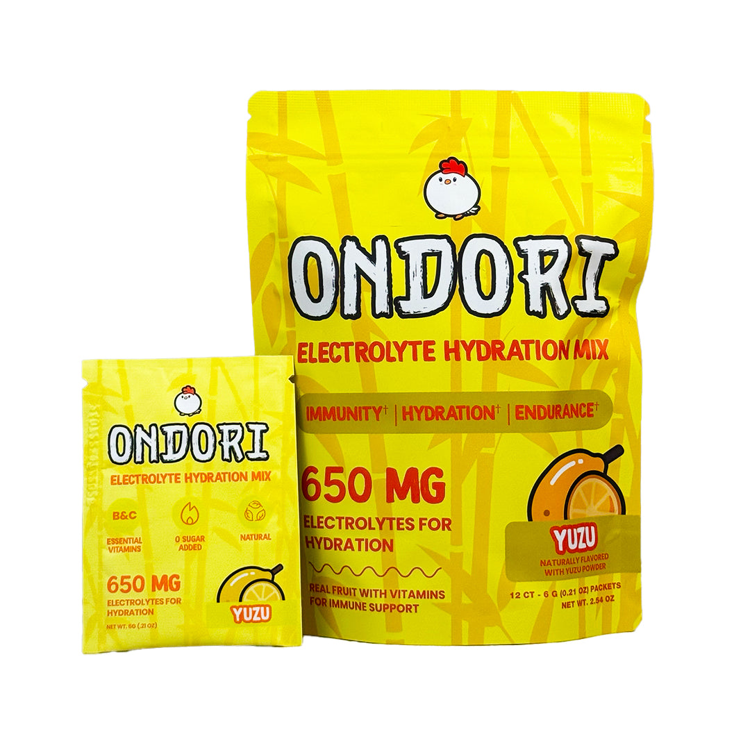 Ondori Yuzu Flavored Electrolyte Hydration Mix: 12 Pack