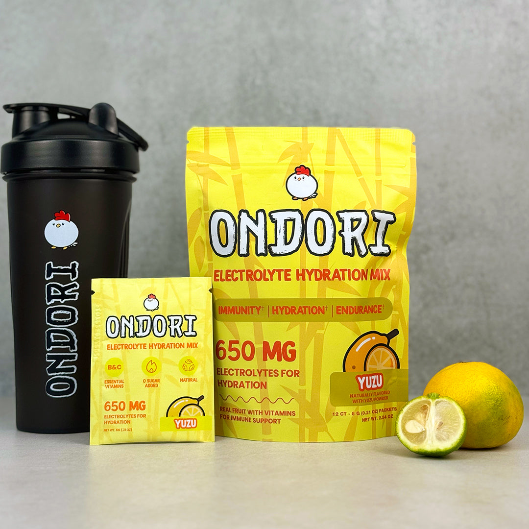 Ondori Yuzu Flavored Electrolyte Hydration Mix: 12 Pack